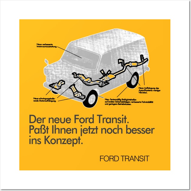 FORD TRANSIT - German advert Wall Art by Throwback Motors